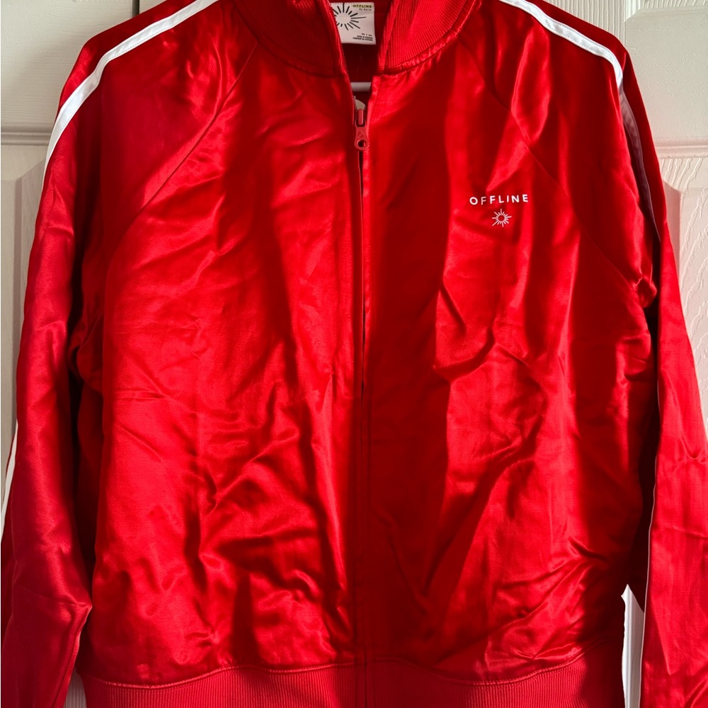 Aerie Red Bomber Jacket